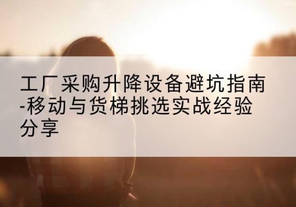 台安移动式升降机怎么选-工厂采购升降设备避坑指南-移动与货梯挑选实战经验分享